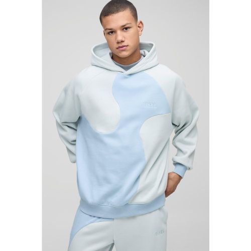 Sweat à capuche oversize color block - MAN homme - S - Boohooman - Modalova