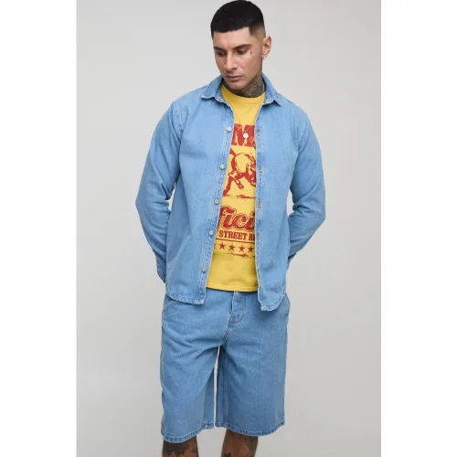 Tall - Ensemble avec chemise et jort - 30 - Boohooman - Modalova