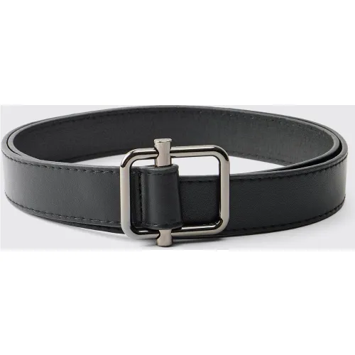 Ceinture à boucle argentée - S - Boohooman - Modalova