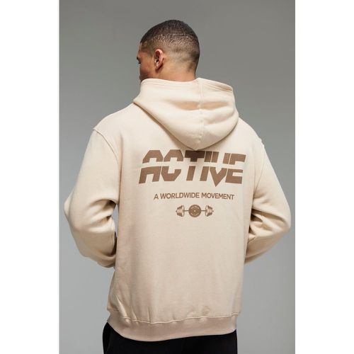 Sweat à capuche de sport oversize - MAN Active - S - Boohooman - Modalova