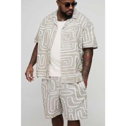 Grande taille - Ensemble oversize à imprimé abstrait - XXXL - Boohooman - Modalova