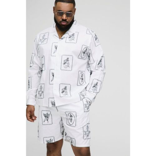 Grande taille - Ensemble avec chemise et short - XXXL - Boohooman - Modalova
