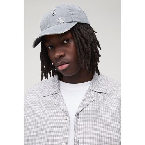 Casquette délavée à déchirures - ONE SIZE - Boohooman - Modalova