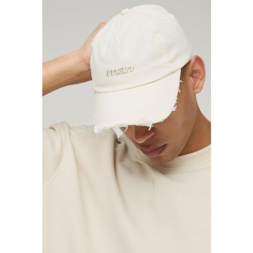 Casquette effilochée à logo - MAN - ONE SIZE - Boohooman - Modalova