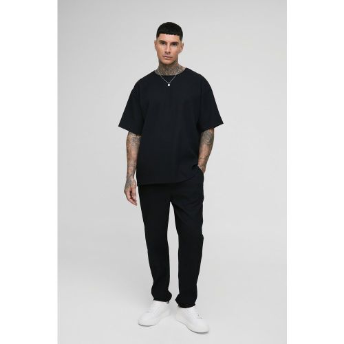 Tall - Ensemble plissé avec t-shirt et pantalon - S - Boohooman - Modalova