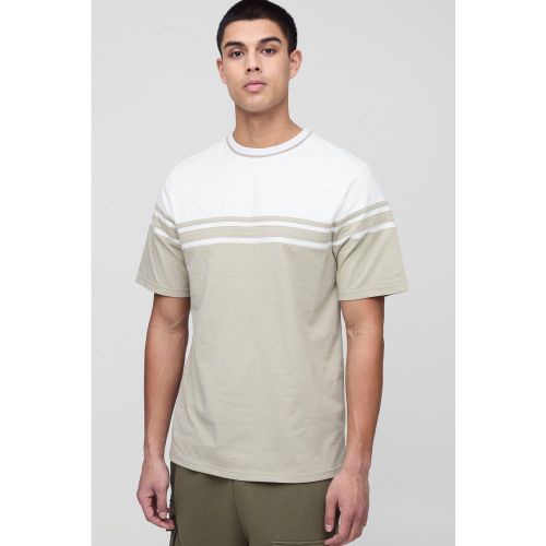 Tall - T-shirt color block - S - Boohooman - Modalova