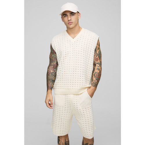 Ensemble oversize avec débardeur à col V et short - S - Boohooman - Modalova