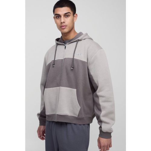 Tall - Sweat à capuche oversize zippé - MAN homme - S - Boohooman - Modalova