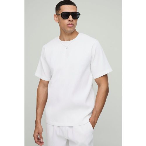T-shirt plissé - S - Boohooman - Modalova