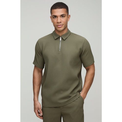 Polo plissé à manches courtes - S - Boohooman - Modalova