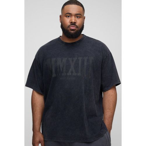 Grande taille - T-shirt oversize délavé imprimé - XXXL - Boohooman - Modalova