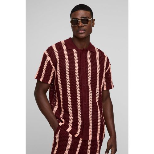 Chemise oversize rayée à coutures apparentes - S - Boohooman - Modalova