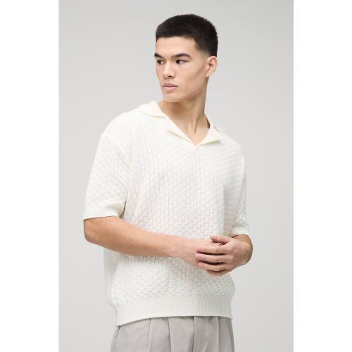 Polo oversize en maille - S - Boohooman - Modalova