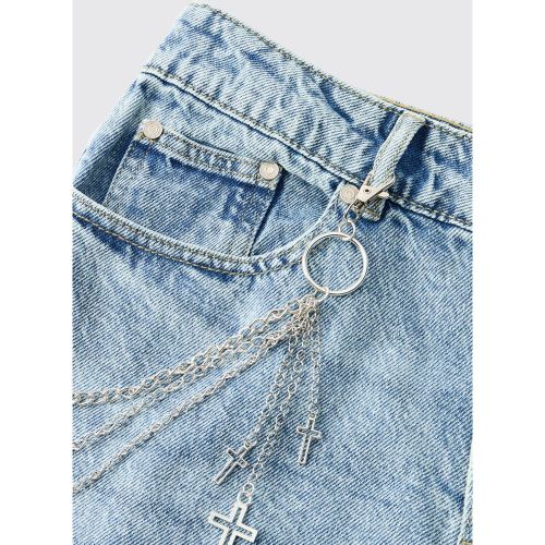 Chaîne à chaînes superposées et croix - ONE SIZE - Boohooman - Modalova