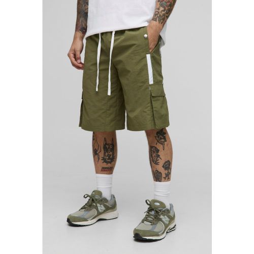 Short cargo en nylon à taille élastiquée - S - Boohooman - Modalova