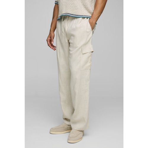 Pantalon cargo large mélangé - S - Boohooman - Modalova