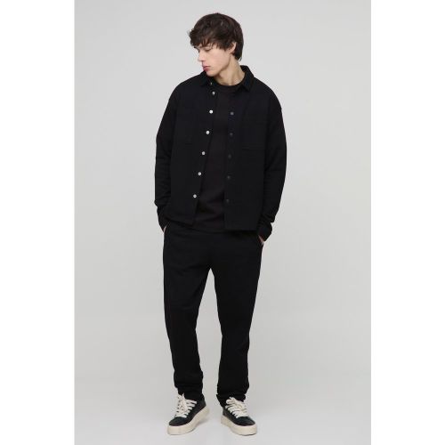 Tall - Ensemble texturé avec Surchemise et pantalon fuselé - 2XL - Boohooman - Modalova