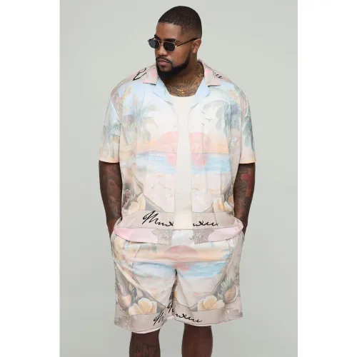 Grande taille - Ensemble à manches 3/4 et short - XXXL - Boohooman - Modalova