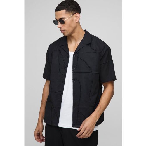 Chemise oversize à broderie abstraite - S - Boohooman - Modalova