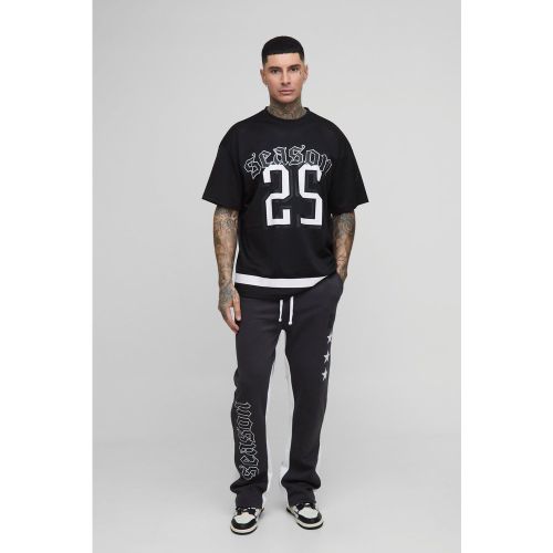 Tall - Survêtement oversize universitaire en mesh - S - Boohooman - Modalova