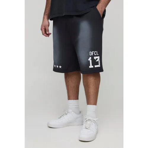 Grande taille - Short oversize délavé en jersey - 2XL - Boohooman - Modalova