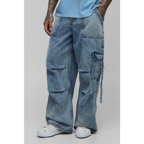 Tall - Jean cargo plissé homme - 30 - Boohooman - Modalova