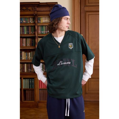 Tall - Chemise de baseball oversize à col V - 2XL - Boohooman - Modalova