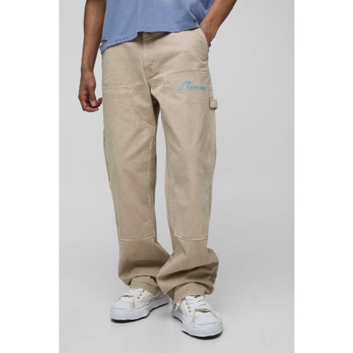 Pantalon charpentier surteint - 28 - Boohooman - Modalova