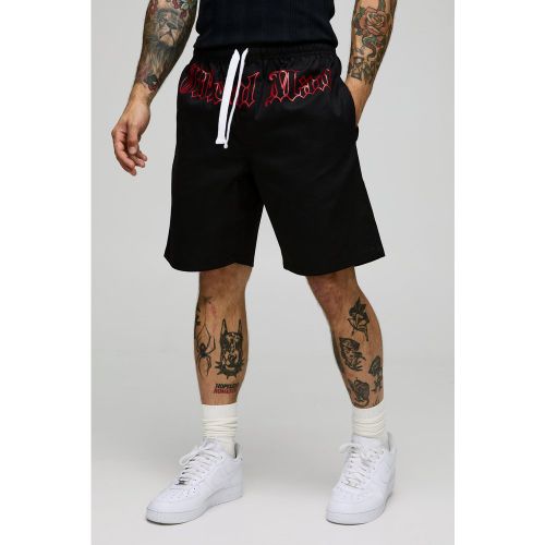 Short large imprimé en twill - S - Boohooman - Modalova