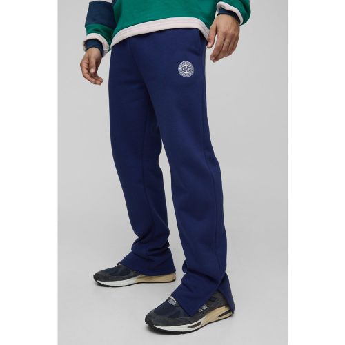 Jogging brodé fendu - S - Boohooman - Modalova