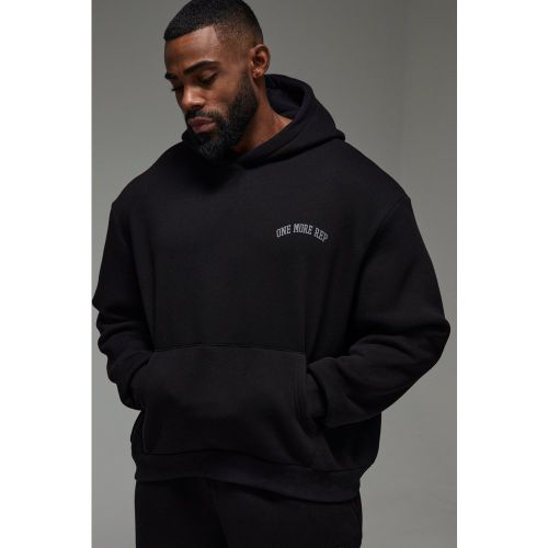 Sweat à capuche oversize à slogan One More - MAN Active - S - Boohooman - Modalova