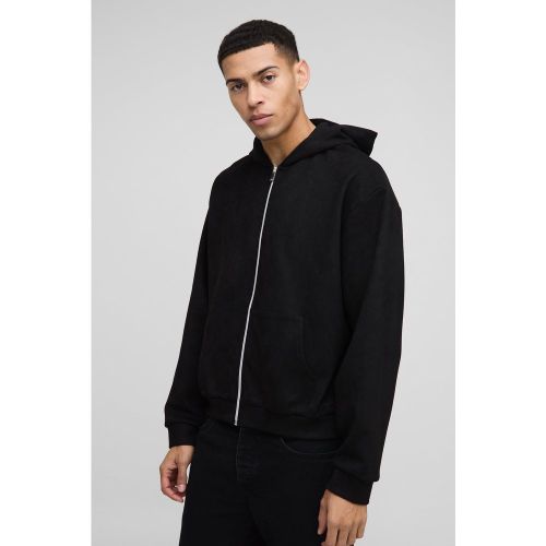 Sweat à capuche oversize zippé en synthétique homme - S - Boohooman - Modalova