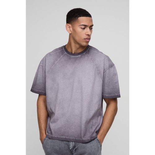 T-shirt oversize délavé à empiècements - S - Boohooman - Modalova