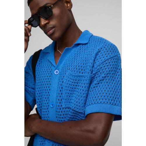 Chemise oversize en maille - S - Boohooman - Modalova