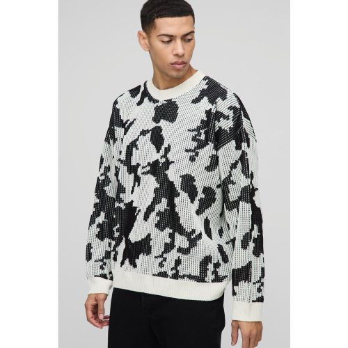 Pull oversize à motif camouflage - S - Boohooman - Modalova
