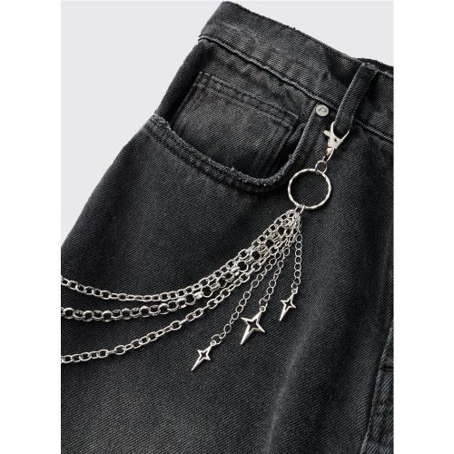 Jean chaîne à étoiles - ONE SIZE - Boohooman - Modalova