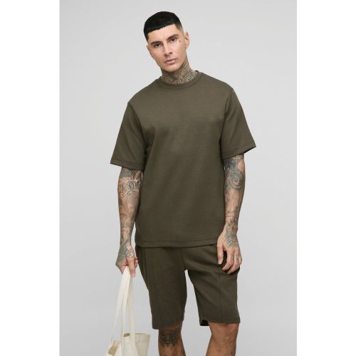 Tall - Ensemble à surpiqûres avec t-shirt et short - S - Boohooman - Modalova