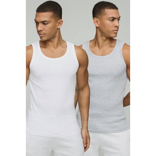 Lot de 2 débardeurs moulants - S - Boohooman - Modalova