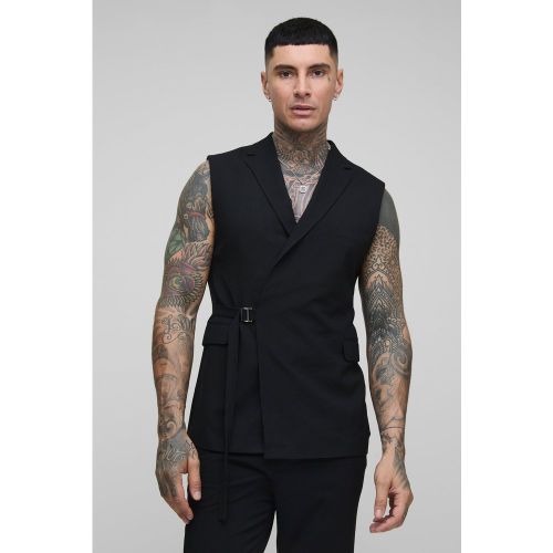 Veste de costume cintrée sans manches - 34 - Boohooman - Modalova