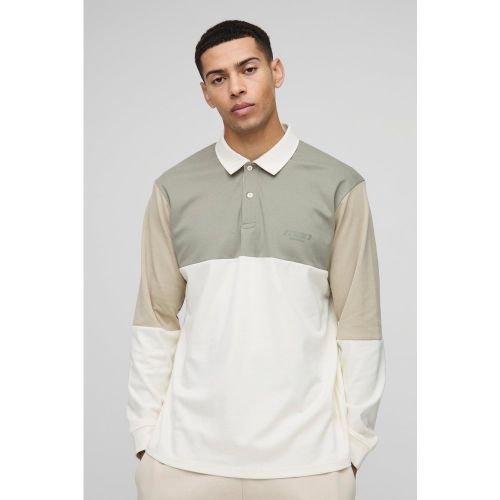 Polo de rugby color block - MAN homme - S - Boohooman - Modalova