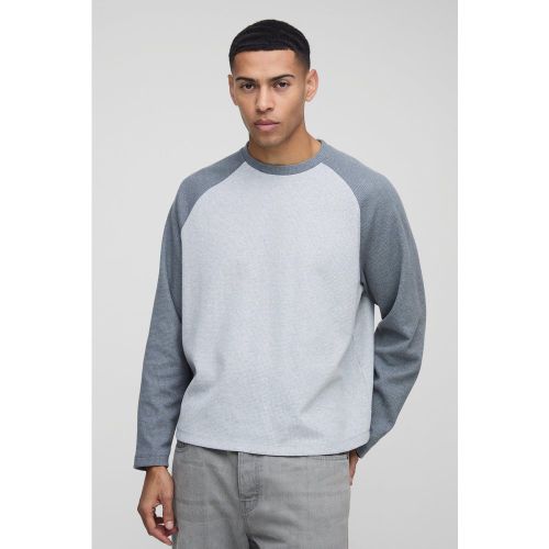 T-shirt oversize épais à manches raglan - S - Boohooman - Modalova