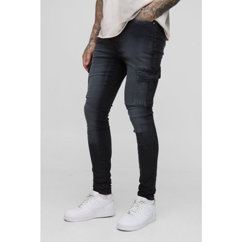 Tall - Jean cargo super skinny homme - 30 - Boohooman - Modalova