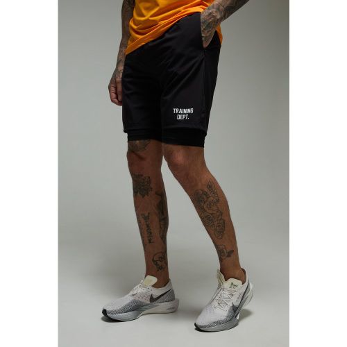 Tall - Short de sport 7 pouces 2 en 1 - MAN Active homme - 2XL - Boohooman - Modalova
