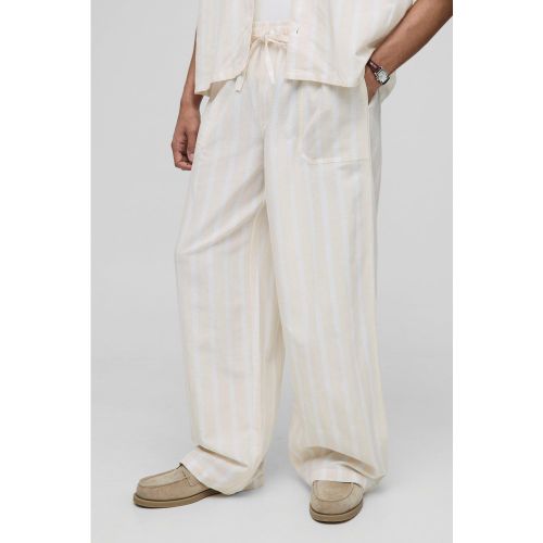 Pantalon baggy à rayures - S - Boohooman - Modalova