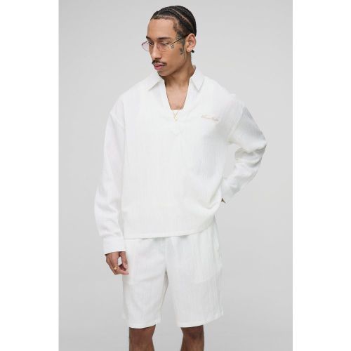 Ensemble oversize à col V et short - S - Boohooman - Modalova