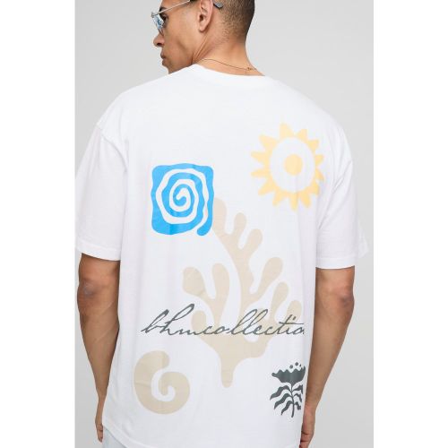 T-shirt oversize à imprimé abstrait - S - Boohooman - Modalova