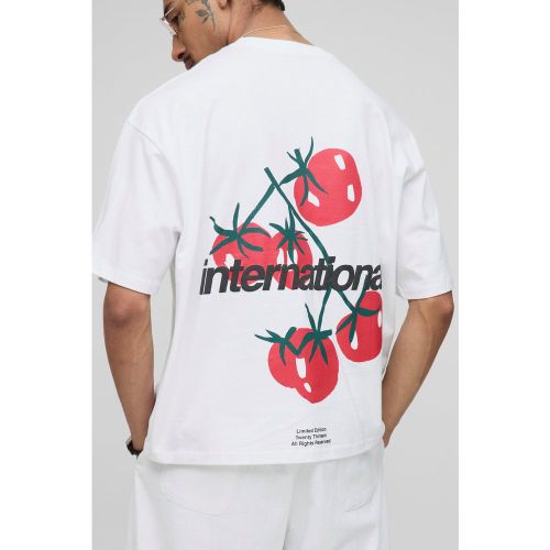 T-shirt oversize à imprimé tomate - S - Boohooman - Modalova
