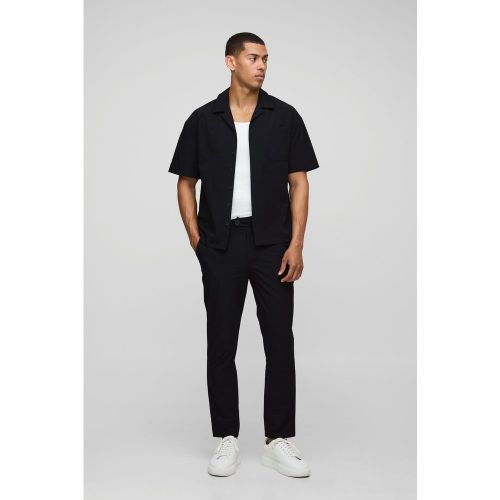 Ensemble technique avec chemise stretch et pantalon fuselé - S - Boohooman - Modalova