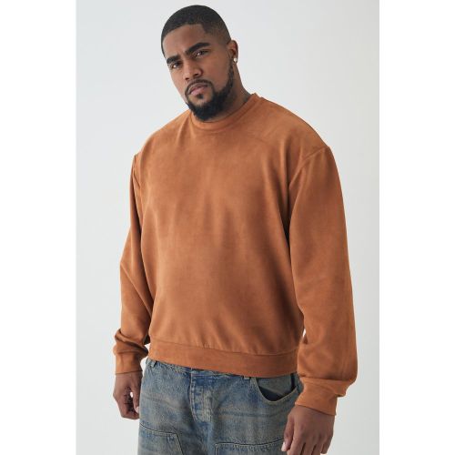 Tall - Sweat oversize en faux daim - S - Boohooman - Modalova