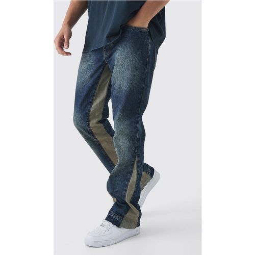 Jean flare slim en denim délavé - 28R - Boohooman - Modalova